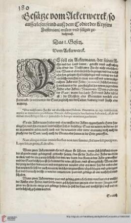Gesätze vom Ackerwerck