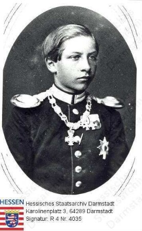 Wilhelm II. Kaiser Deutsches Reich (1859-1941) / Porträt, in Uniform, Brustbild in Medaillon