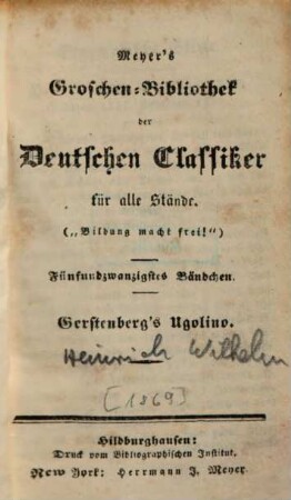 Gerstenberg's Ugolino
