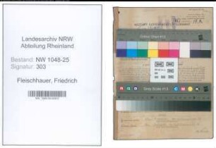 Entnazifizierung Friedrich Fleischhauer , geb. 24.03.1889 (Metzger)