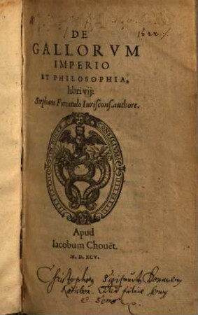 De Gallorum imperio et philosophia : libri VII