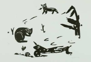 Katzen im Schnee
