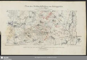 Plan des Schlachtfeldes von Königgrätz