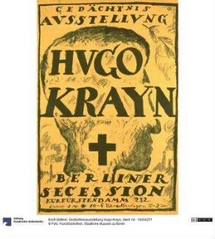 Gedächtnisausstellung Hugo Krayn