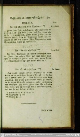 [Geschrieben in seinem 73sten Jahre]