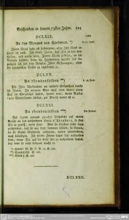 [Geschrieben in seinem 73sten Jahre]