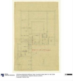 Wohnhaus Alexander Hoffmann, Wien, Grundriss Keller