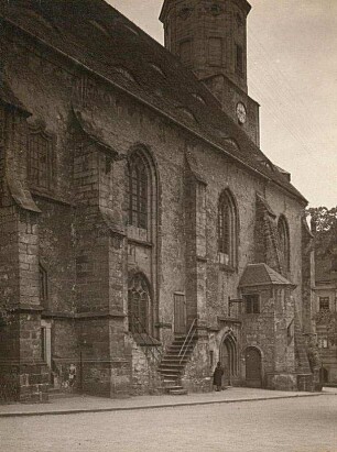 Dippoldiswalde. Stadtkirche St. Marien und Laurentius. Nordansicht