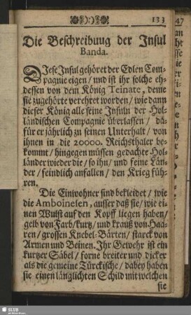 Die Beschreibung der Insul Banda