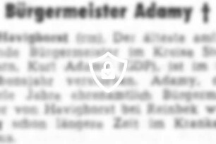 Bürgermeister Adamy +