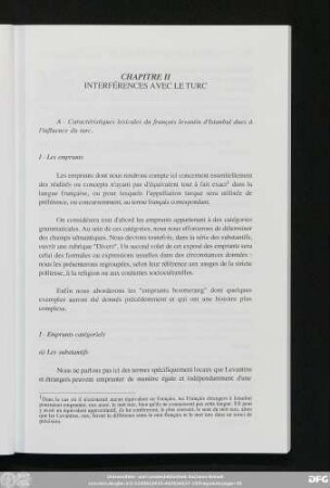 Chapitre II Interférences Avec Le Turc