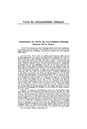 Verein für wissenschaftliche Pädagogik