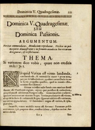 Dominica V. Quadragesimae. Seu Dominica Passionis.