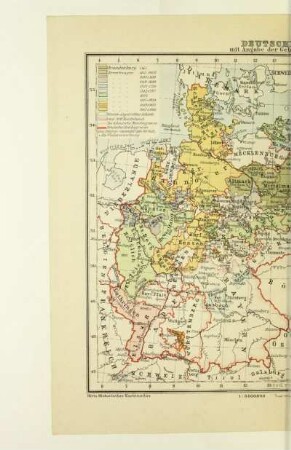 Deutschland v. J. 1866-71 mit Angabe der Gebietsentwicklung Preußens