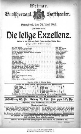 Die selige Exzellenz
