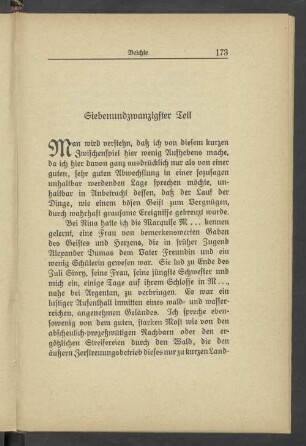 Siebenundzwanzigster Teil