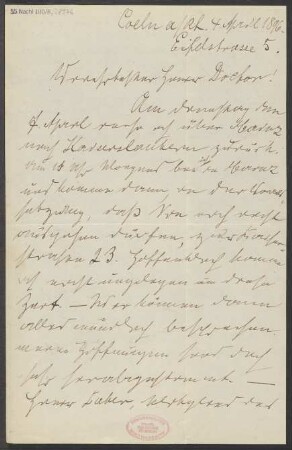 Brief an B. Schott's Söhne : 04.04.1896