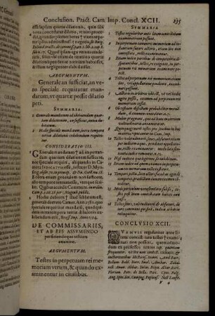 De Commissariis, Et Ab Eis Assumendo [...]