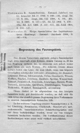 Begrenzung des Faunengebiets.