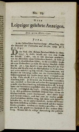 No. 23. Den 19ten März 1790.