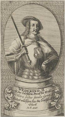 Bildnis von Wedekind II., Fürst der Sachsen, Graf der Wettiner