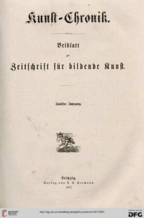 12: Kunstchronik: Wochenschrift für Kunst und Kunstgewerbe