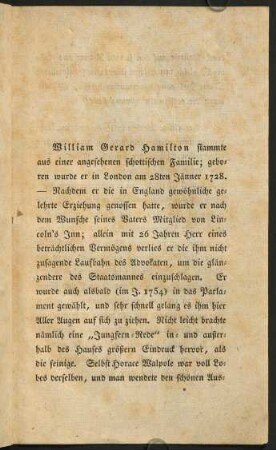 William Gerard Hamilton stammte aus einer angesehenen...