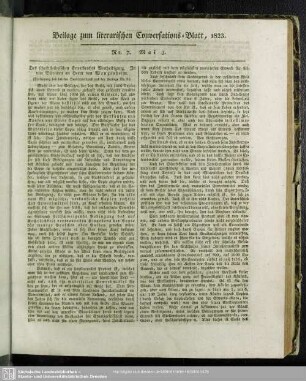 Beilage zum literarischen Conversations-Blatt, 1823. Nr. 7. Mai 3.