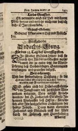 131-141, Fünffzehende Andachts-Ubung. Sechzehende Andachts-Ubung. Sibenzehende Andachts-Ubung.