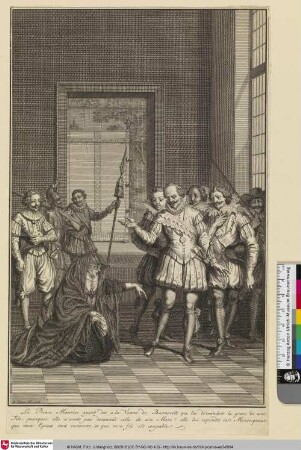 [La Veuve d'Olden-Barneveldt demandant la grace de son fils au prince Maurice; Die Witwe Barneveldt's bittet den Prinzen Moritz um Gnade für ihren Sohn]