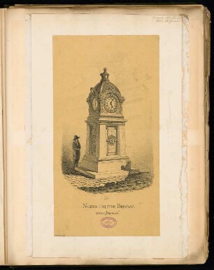 Normaluhr, Breslau Monatskonkurrenz November 1883: Perspektivische Ansicht (Kopie, da Original an Auslober ging)