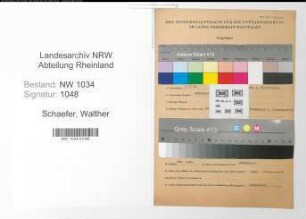 Entnazifizierung Walther Schaefer , geb. 09.12.1894 (Oberst)