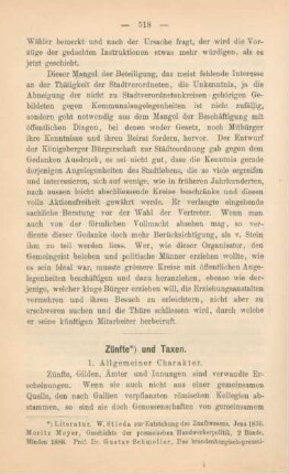 [11.] Zünfte und Taxen