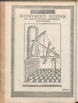 Instrvmenti Eivsdem Vt Altitvdinibvs Capiendis inserviat dispositio.