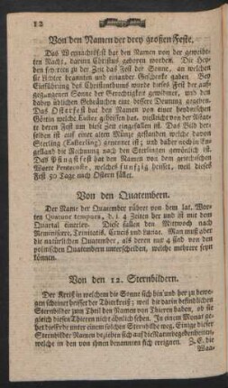 Von den Quatembern