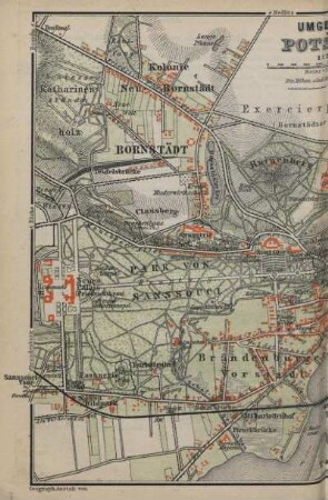 Karte: Umgebung von Potsdam (1:25.000)