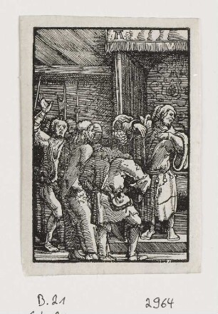 Christus vor Kaiphas, Blatt 21 der Folge "Sündenfall und Erlösung des Menschengeschlechts"