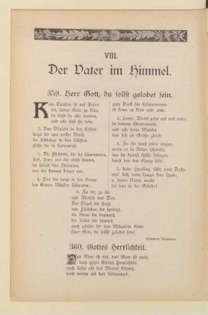 VIII. Der Vater im Himmel.