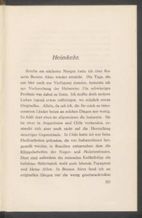Heimkehr.