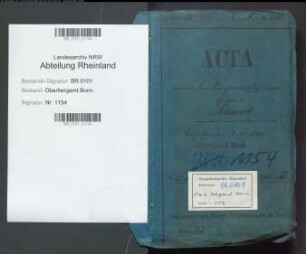 Schmid; Gustav, Bergassessor; Prüfungs- u. Personalakten Band 1