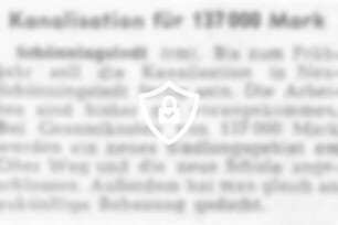 Kanalisation für 137000 [Name maskiert]