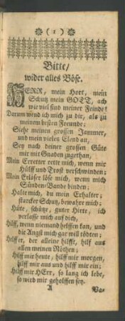 Bitte / wider alles Böse