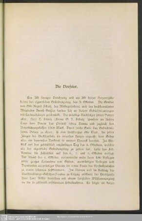 Die Vorfeier
