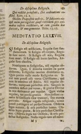 181-185, Meditatio LXXXVIII