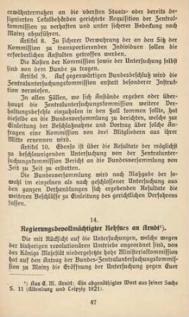 14. Regierungsbevollmächtigter Rehfues an Arndt