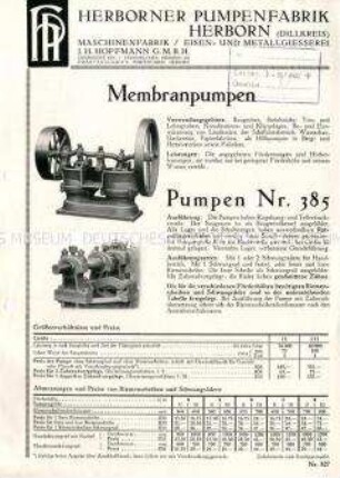 Membranpumpen Nr. 385 und 390