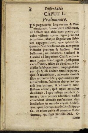 Caput I. Præliminare.
