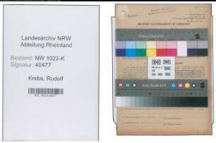 Entnazifizierung Rudolf Krebs , geb. 15.01.1911 (Bahnbeamter)