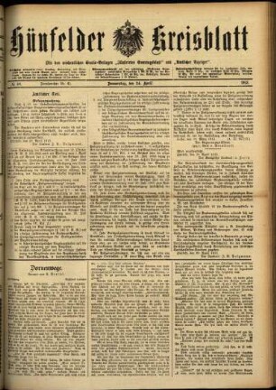 Ausgabe vom Donnerstag, den 24. April 1913.