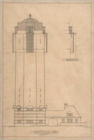 Rosenbauer, Gregor; Varel (Friesland); Wasserturm - Ansicht, Schnitt